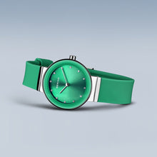 Load image into Gallery viewer, BERING Classic Polished Green Silicon Strap
