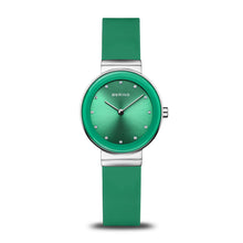 Load image into Gallery viewer, BERING Classic Polished Green Silicon Strap