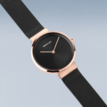 Load image into Gallery viewer, BERING Classic Polished Black/Rose Gold