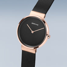 Load image into Gallery viewer, BERING Classic Polished Black/Rose Gold