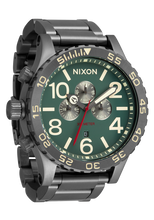 Load image into Gallery viewer, NIXON 51-30 Chrono Light Gunmetal / Dk Forest