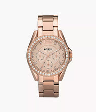 Load image into Gallery viewer, FOSSIL Riley Multifunction Rose Gold-Tone Stainless Steel