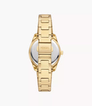 Load image into Gallery viewer, FOSSIL Scarlette Three-Hand Day-Date Gold-Tone Stainless Steel