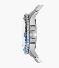 Load image into Gallery viewer, FOSSIL Blue GMT Stainless Steel Watch