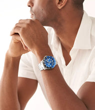 Load image into Gallery viewer, FOSSIL Blue GMT Stainless Steel Watch