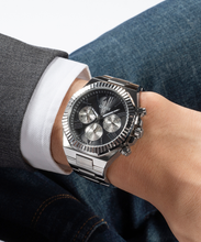 Load image into Gallery viewer, GUESS Mens Silver Tone Multi-function