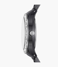 Load image into Gallery viewer, MICHAEL KORS Liliane Three-Hand Black Ceramic