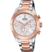 Load image into Gallery viewer, FESTINA BOYFRIEND ROSE GOLD/SILVER 2TONE F20398/1 STEEL STRAP