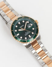 Load image into Gallery viewer, FOSSIL FB-01 BOTTLE GREEN/ROSEGOLD/SSTEEL