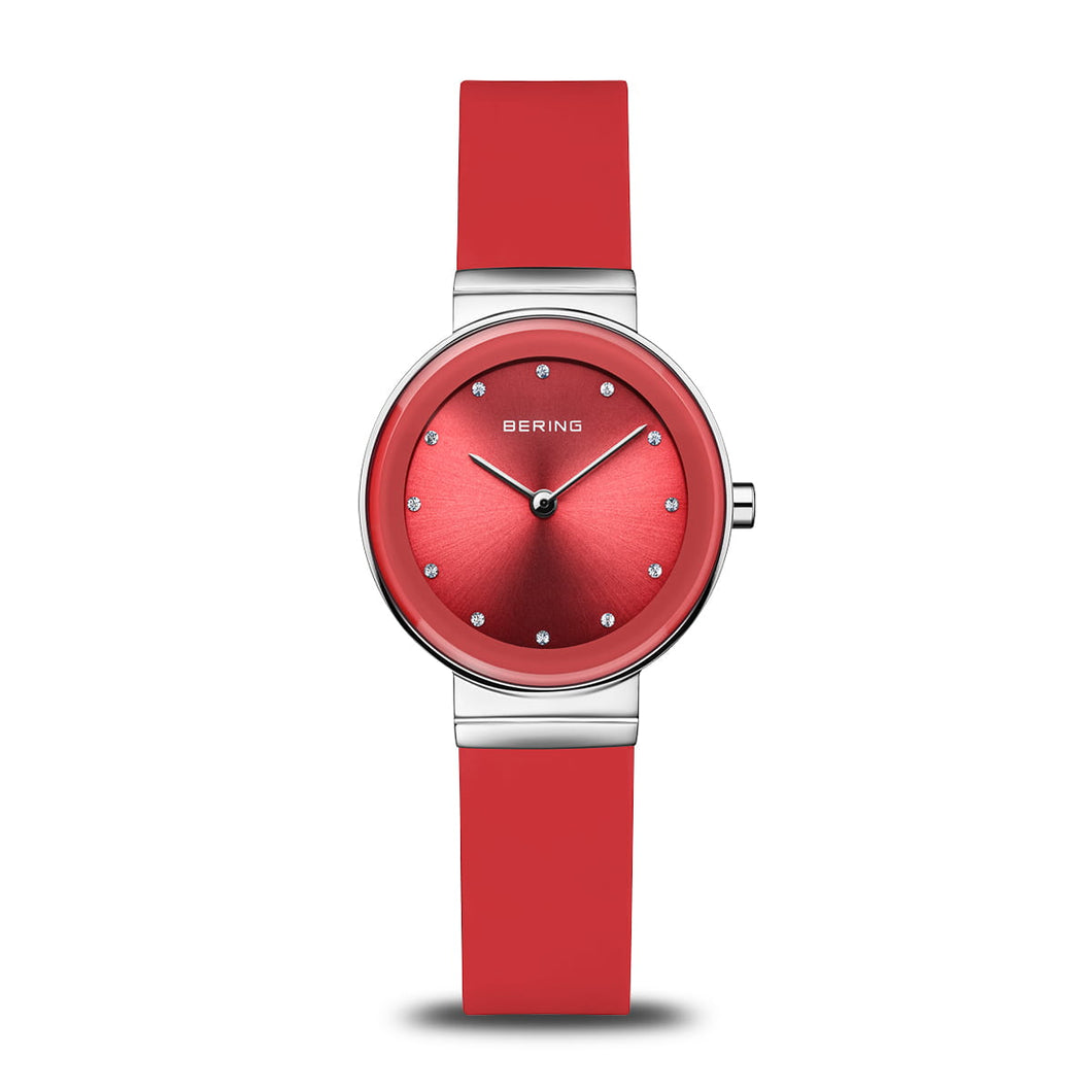 BERING Classic Polished Red Silicon Strap