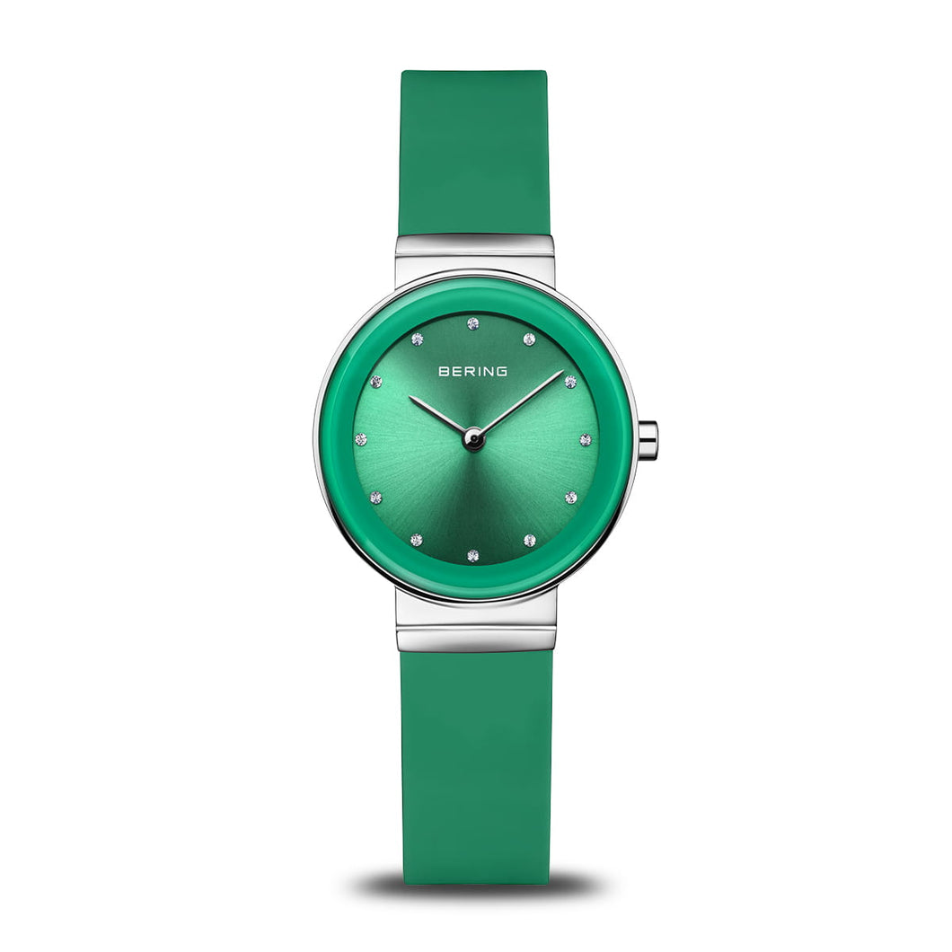BERING Classic Polished Green Silicon Strap