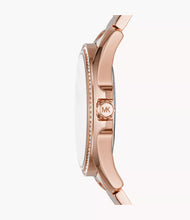 Load image into Gallery viewer, Michael Kors Kacie Three-Hand Rose Gold-Tone Stainless Steel
