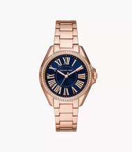 Load image into Gallery viewer, Michael Kors Kacie Three-Hand Rose Gold-Tone Stainless Steel
