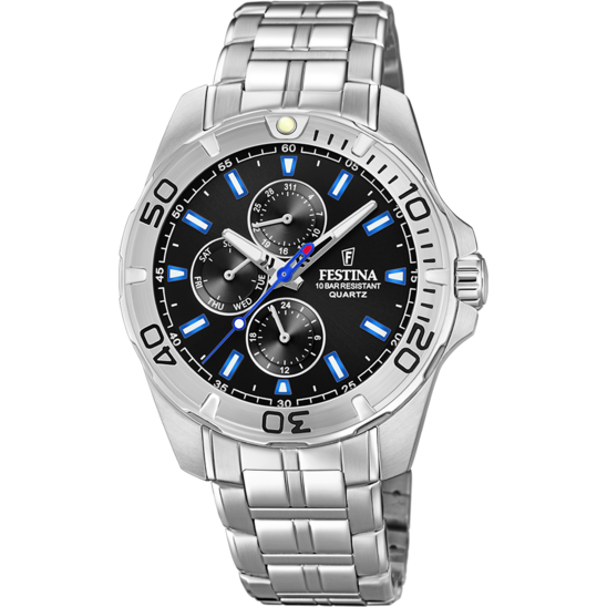 FESTINA MULTIFUNCTION COLLECTION F20445/6 BLACK STEEL STRAP