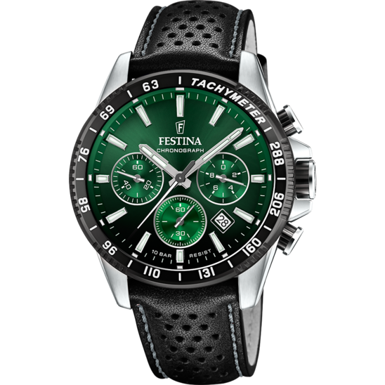 FESTINA GREEN/BLACK F20561/5 LEATHER STRAP